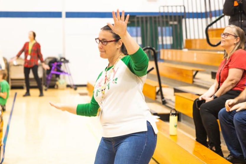 Teachers enjoying holiday activities